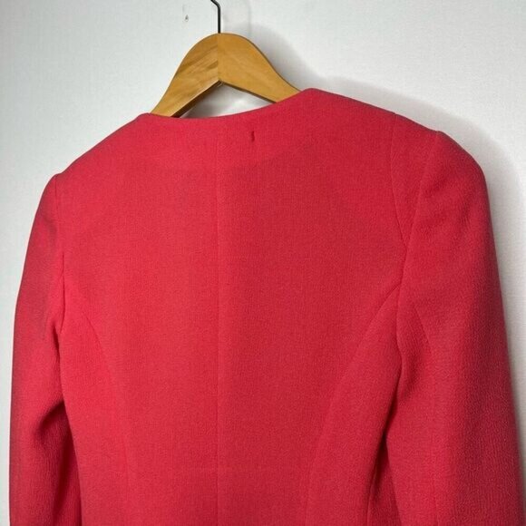 Aritzia Wilfred Women's Size 0 Long Sleeve Exquis Crepe Open Front Blazer Coral - Picture 5 of 13